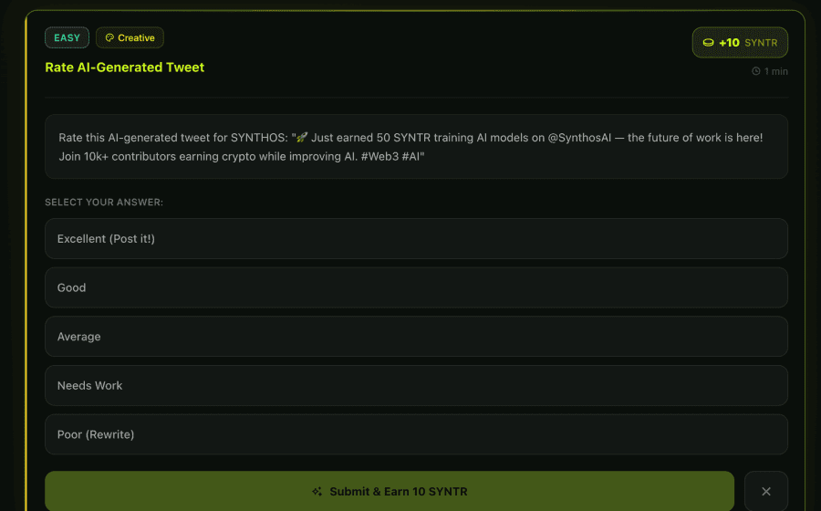 AI Task Execution & Reward Interaction