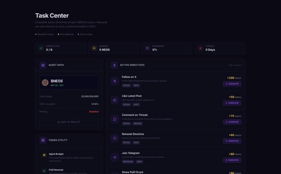 Web3 Task Center and Rewards