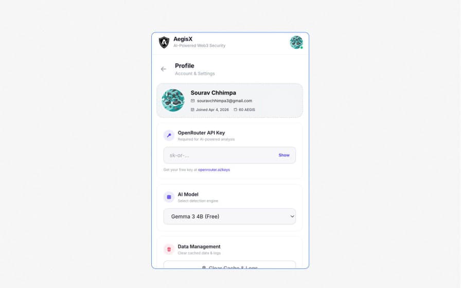 User Profile and Artificial Intelligence Settings