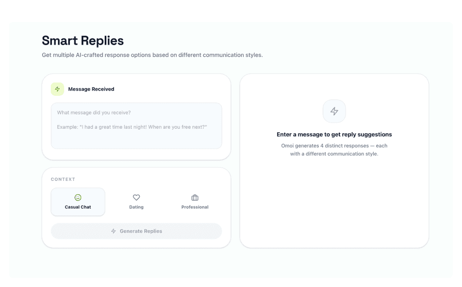 Smart Reply Generator and Context Selector