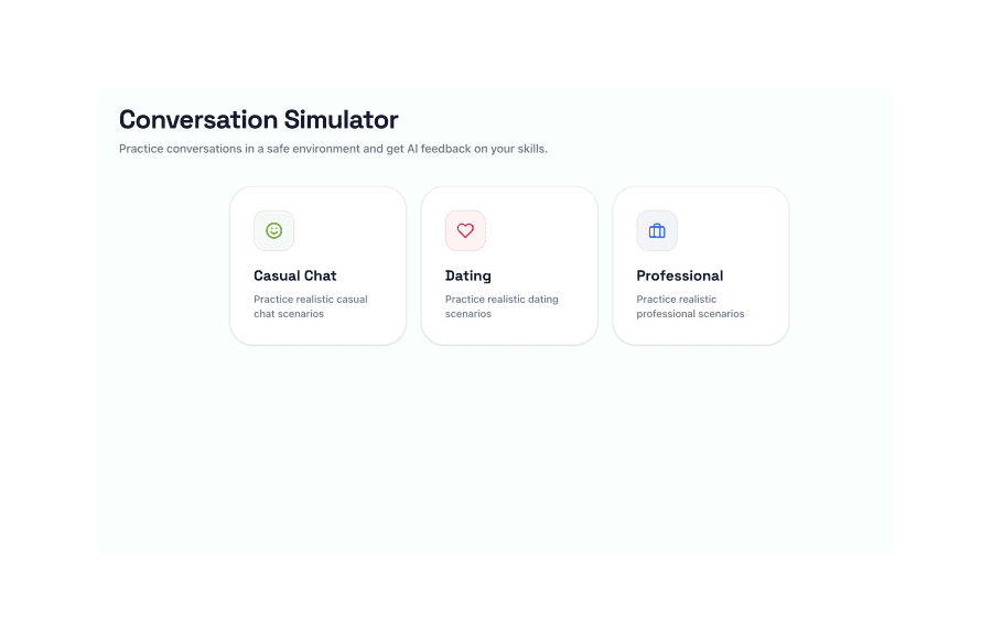 AI Conversation Simulator and Training Mode